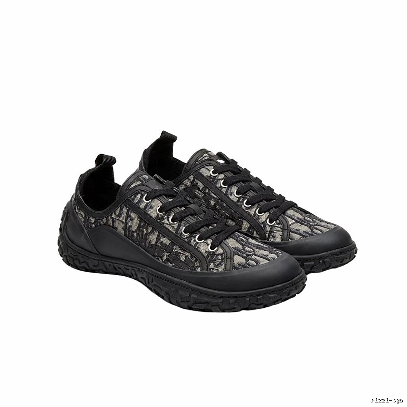 Dior monogram casual style black shoes