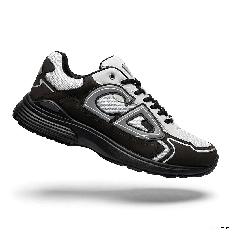 Dior retro black and white sports shoes