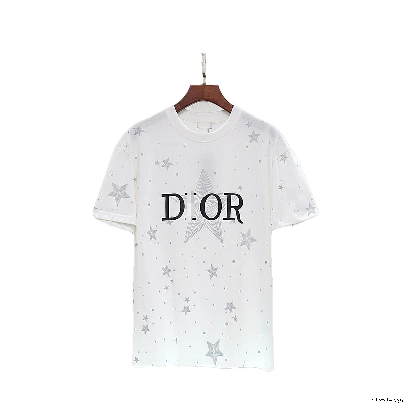 Dior Star Print Cool & Trendy Style White T-Shirt
