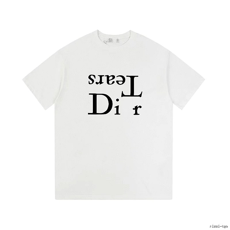 Dior x Tears Co-branded Trendy Style White Short-sleeve T-Shirt