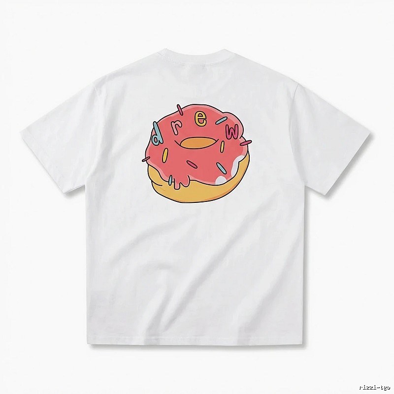 DREW Donut Cartoon White T-shirt