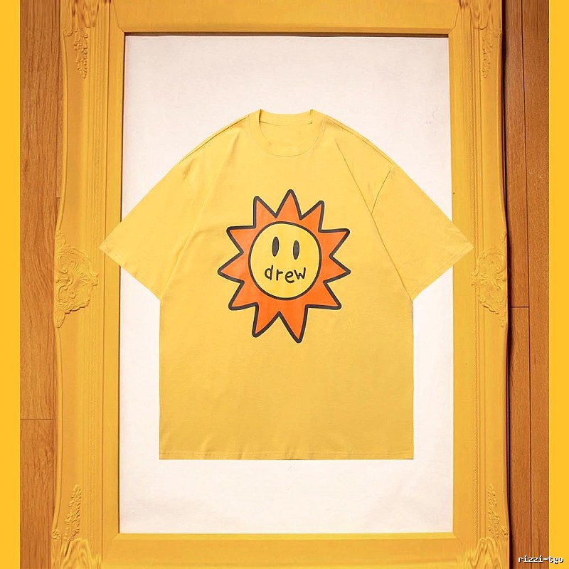 DREW Street Style Sun Smiley Face Yellow T-shirt