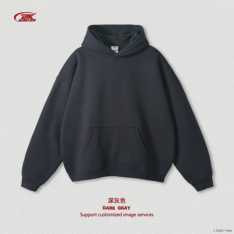 Easy Match Pullover hoodie Navy Blank Kangaroo for Everyday Use