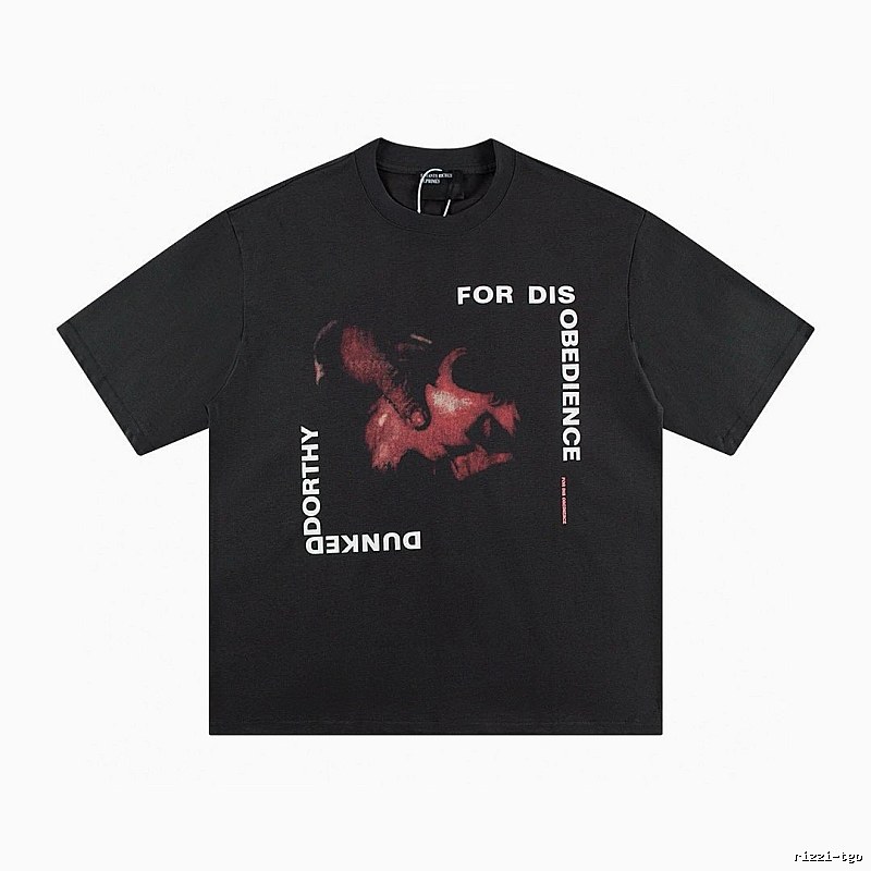 ERD GRJKD Dark Print Black Short Sleeve T-Shirt