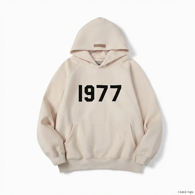 ESSENTIALS 1977 Series Minimalist Style Beige Hoodie