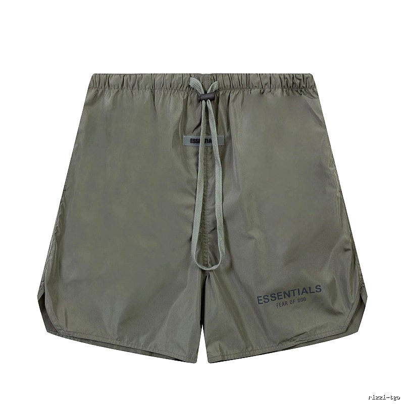 ESSENTIALS casual style military green shorts
