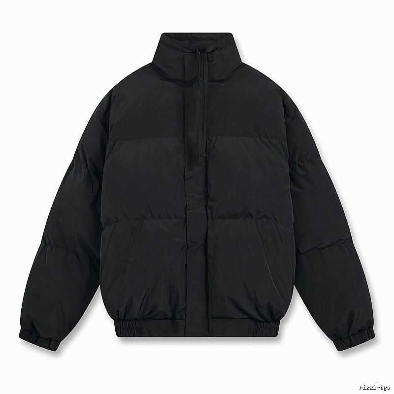 ESSENTIALS minimalist style black cotton-padded jacket