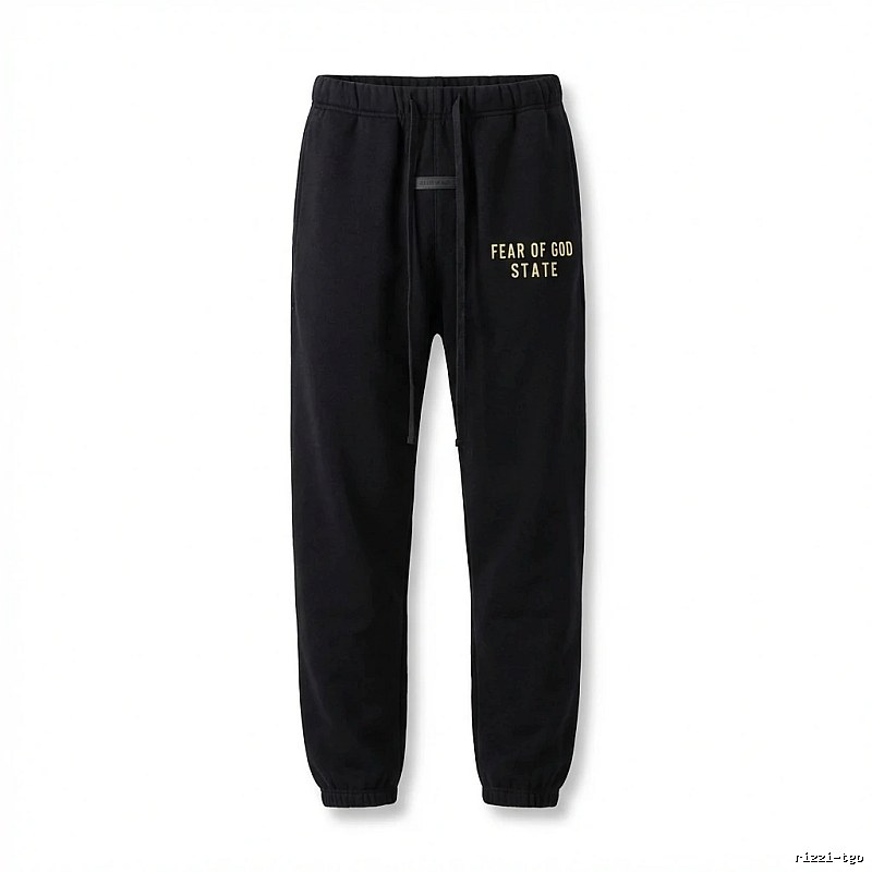 ESSENTIALS minimalist style black sweatpants