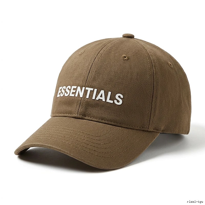 ESSENTIALS minimalist style olive baseball cap