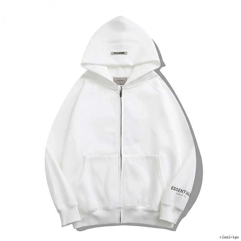 ESSENTIALS minimalist style white hoodie