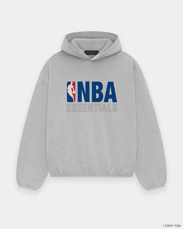ESSENTIALS NBA-style light gray hoodie