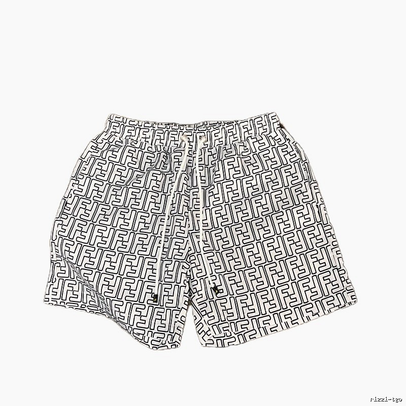Fendi Double F Monogram Streetwear White Casual Shorts