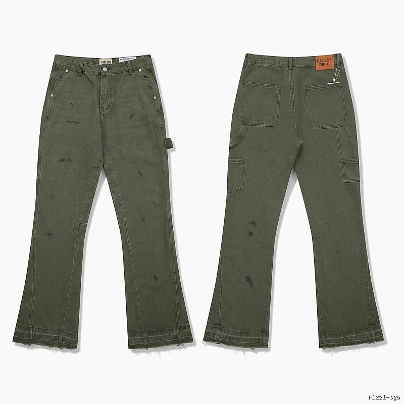 Gallery Dept. Distressed Style Military Green Utility Pants