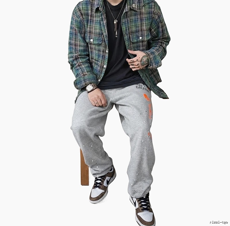Gallery Dept Graffiti Style Grey Sweatpants