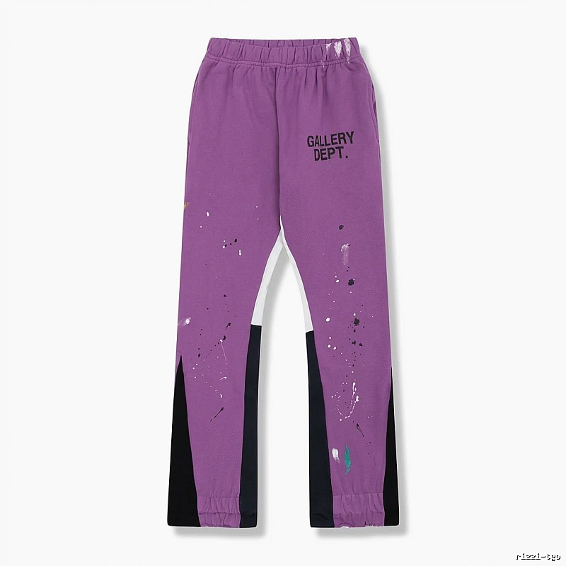 Gallery Dept. Trendy Splashed Ink Purple Sweatpants