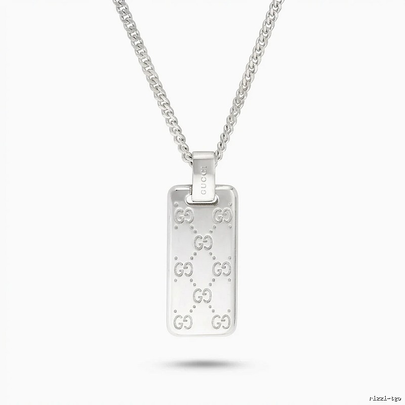 Gucci Double G Print Silver Necklace