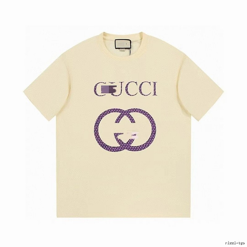 Gucci Double G Vintage Style Beige Short Sleeve T-Shirt