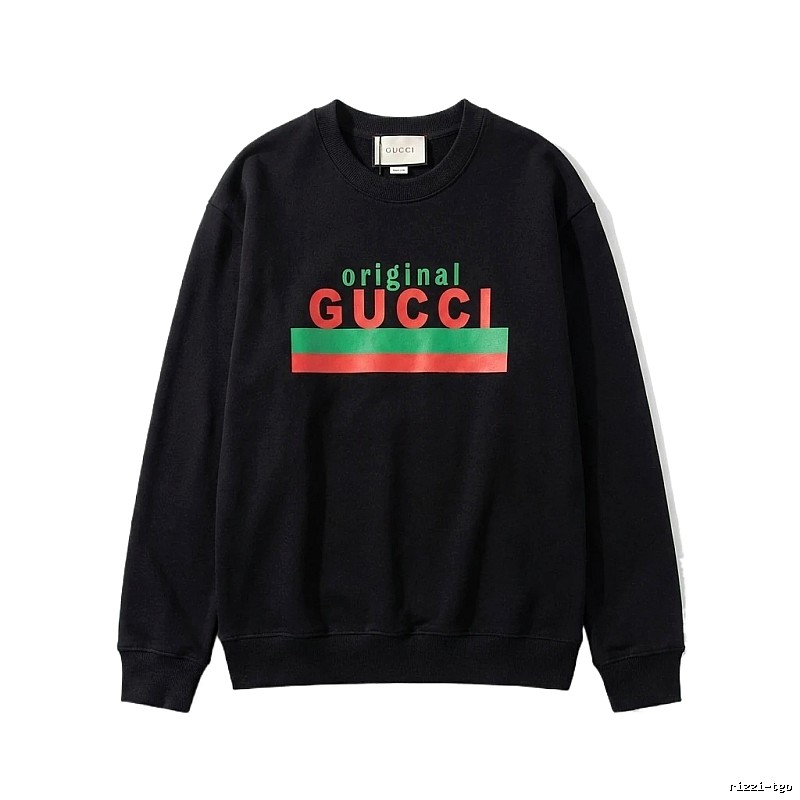 Gucci letter - printed black sweatshirt