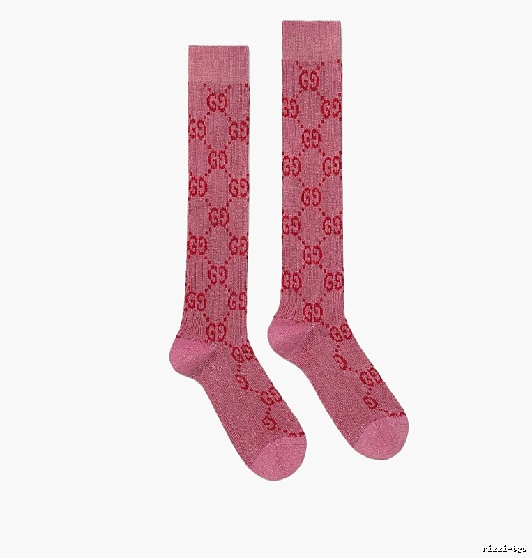 Gucci pink retro-style long socks