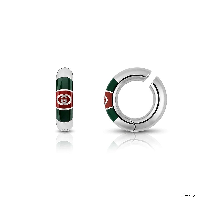 Gucci's classic red and green earrings.