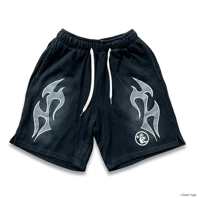 Hellstar Flame Dark Style Shorts