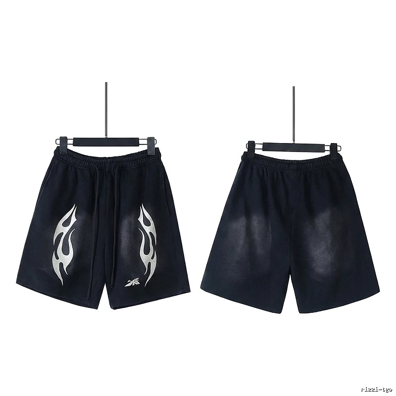 Hellstar Flame Wind Black Shorts