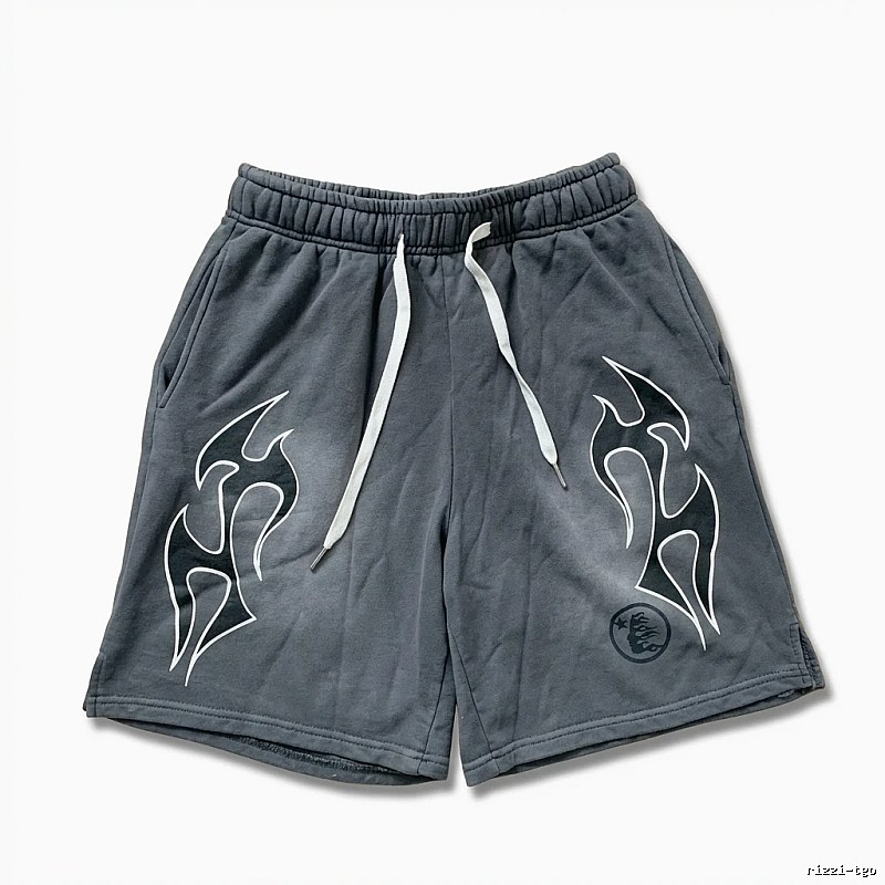 Hellstar Flame Wind Grey Shorts