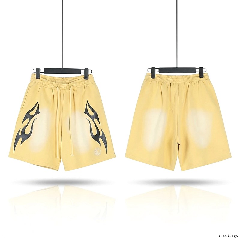 Hellstar Flame Wind Yellow Shorts