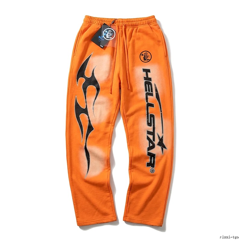 Hellstar Graffiti Style Orange Sweatpants