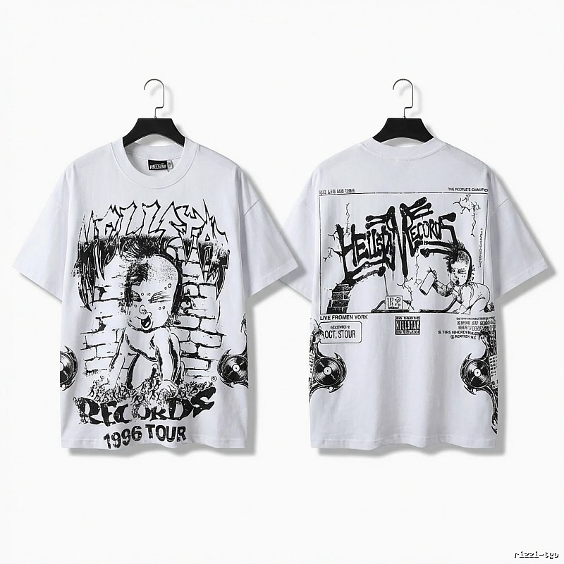 Hellstar graffiti-style white T-shirt
