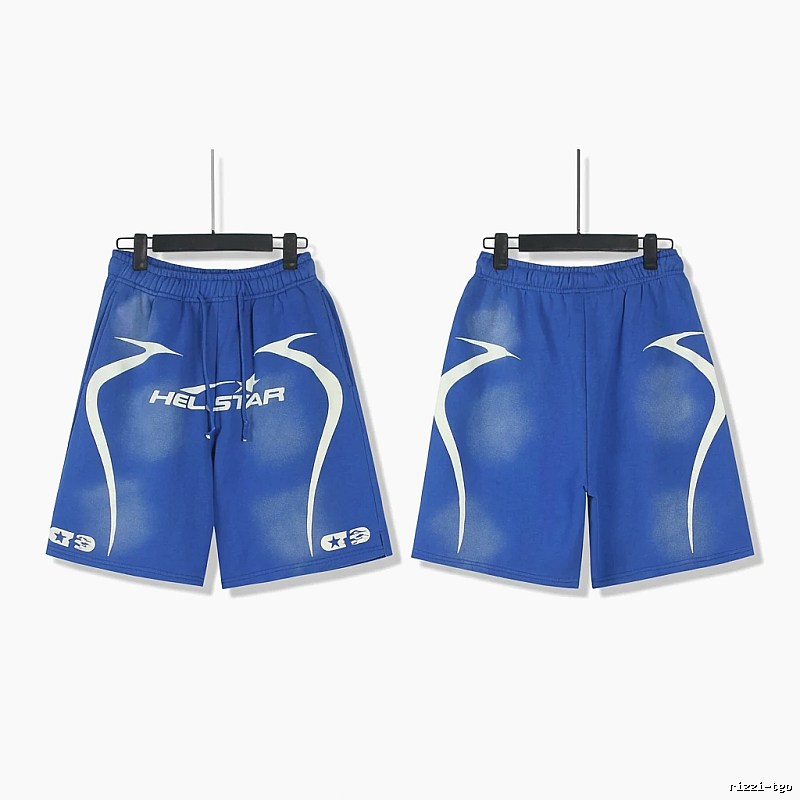 Hellstar trendy brand sporty blue shorts