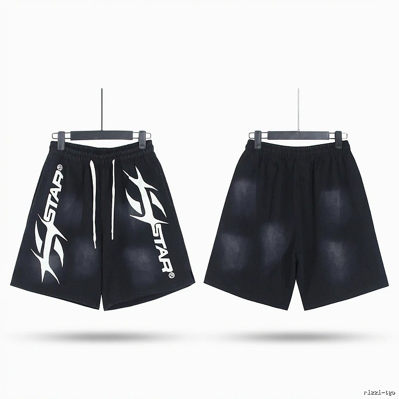 Hellstar Trendy Style Black Shorts