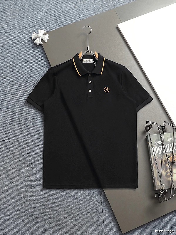 Hermès Classic Wind Black Polo Shirt