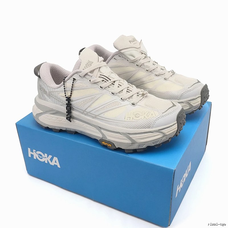 HOKA Trail - Style Light Gray Running Shoes