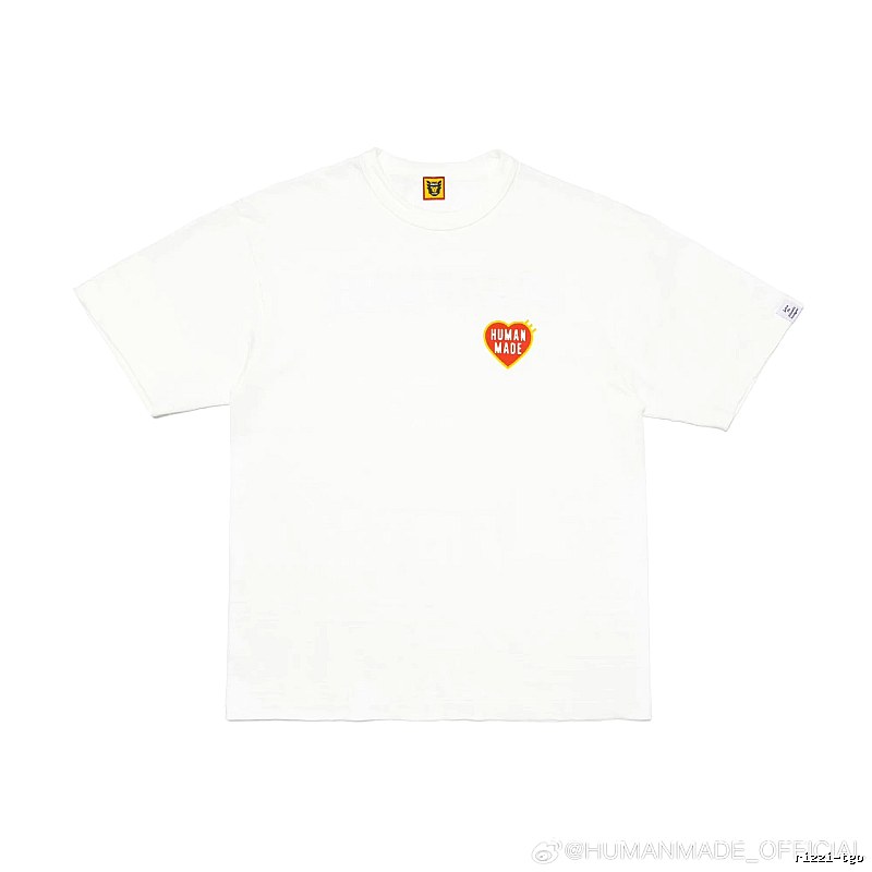 HUMAN MADE Heart Print Japanese Streetwear White T-Shirt