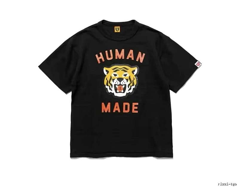 HUMAN MADE Tiger Head Print Japanese Streetwear Black T-Shirt
