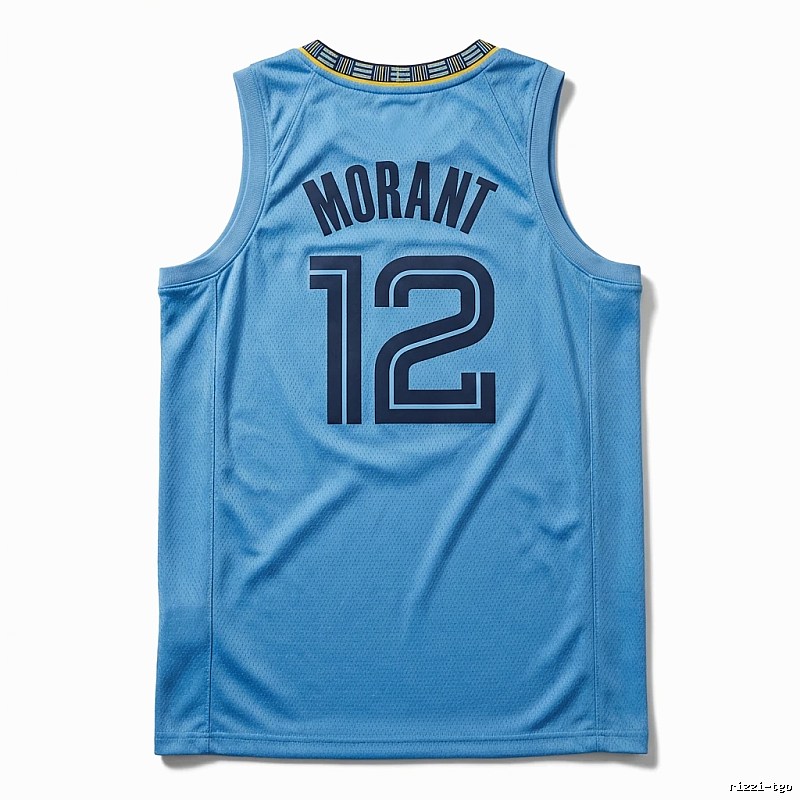 Ja Morant series basketball-style blue jersey