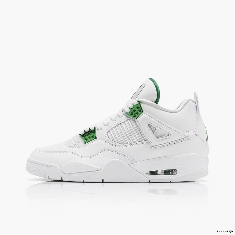 Jordan 4th generation trendy and cool style white-green shoes