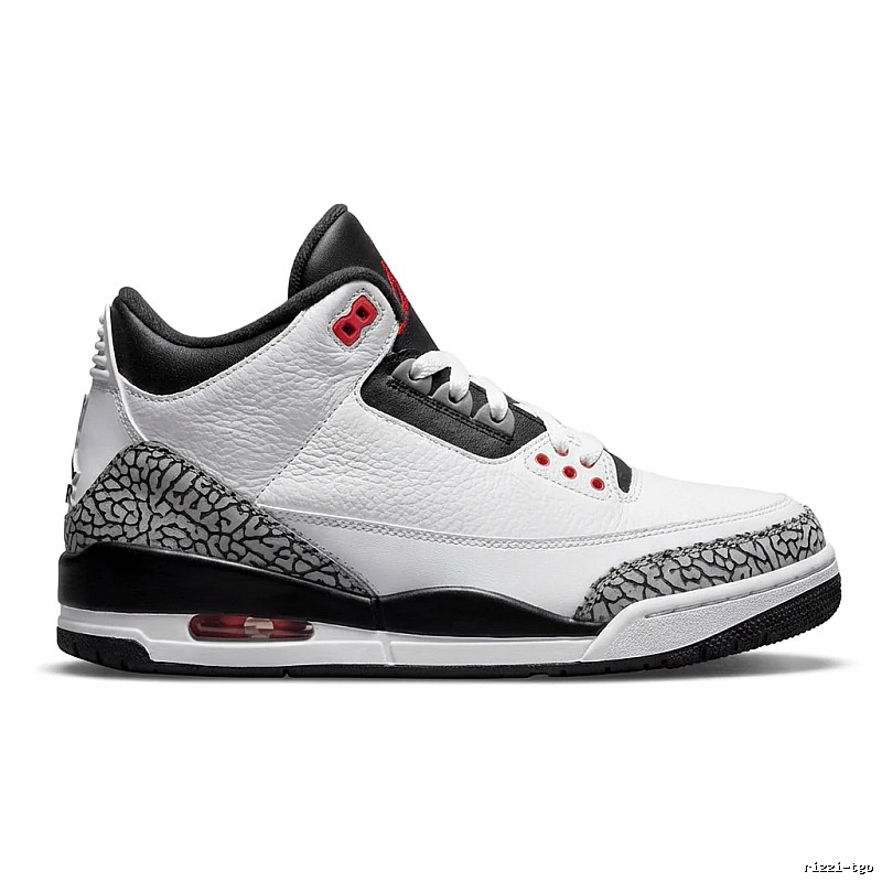 Jordan AJ3 black and white retro style sneakers