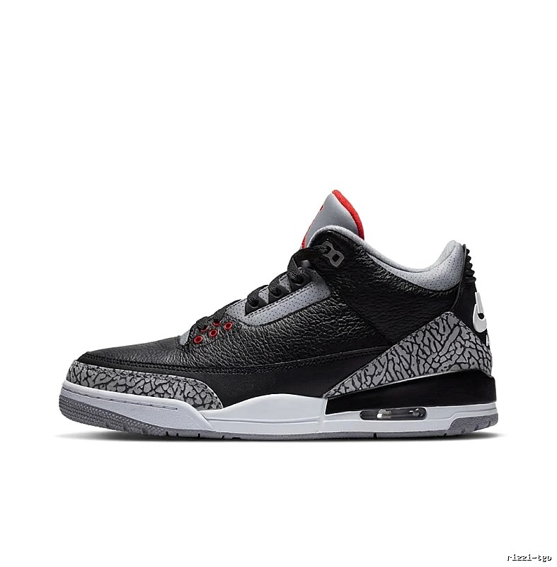 Jordan AJ3 Retro Black and Grey Athletic Shoes