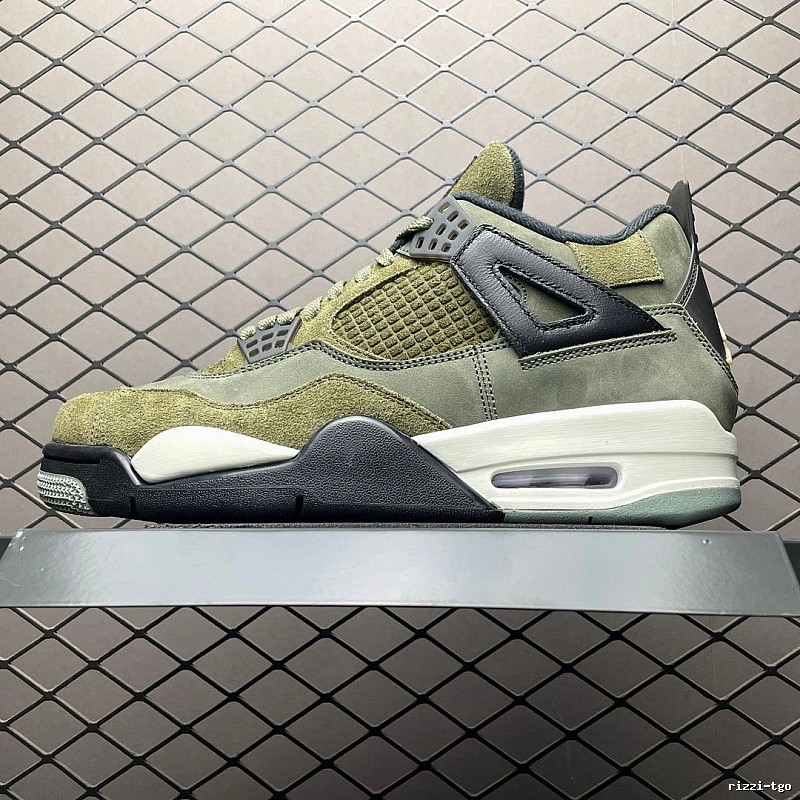 Jordan Basketball High-Tops in Olive and Black, Finished with Perforated Toe