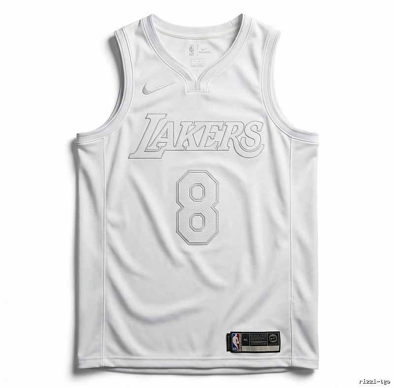 Kobe Lakers retro-style white tank top