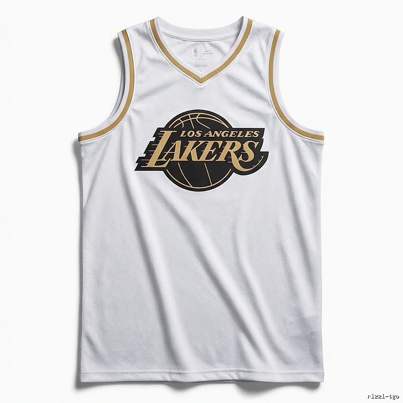 LBJ Lakers white basketball uniform