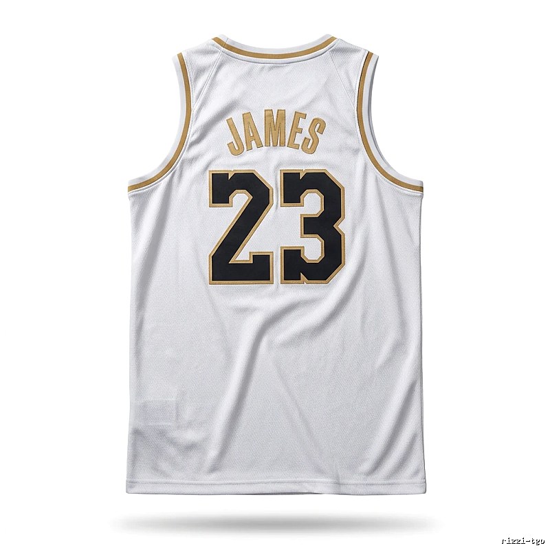 LBJ No. 23 basketball wind white jersey