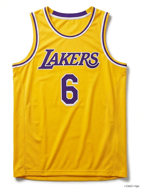 LBJ's No. 6 yellow jersey of the Lakers.