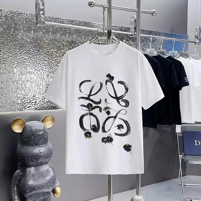 LOEWE x Hayao Miyazaki Collaboration Graffiti-Style White Short-Sleeve T-Shirt
