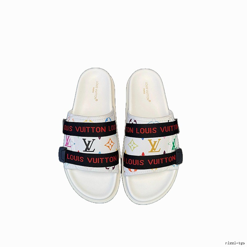 Louis Vuitton Classic Monogram Trendy Cool White Slippers