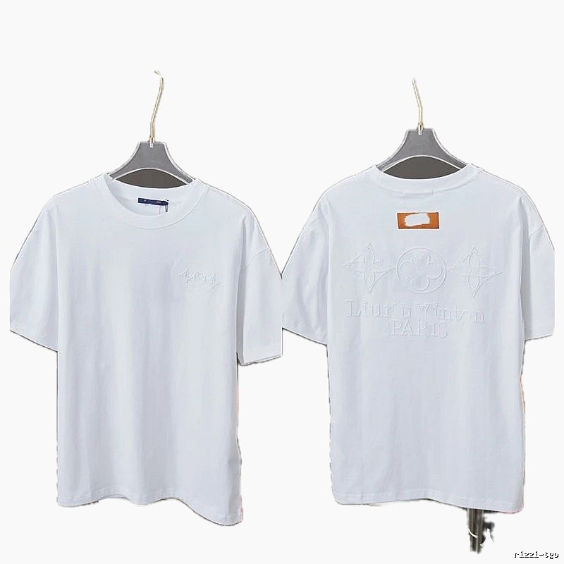 Louis Vuitton Embossed Trendy Style White T-Shirt