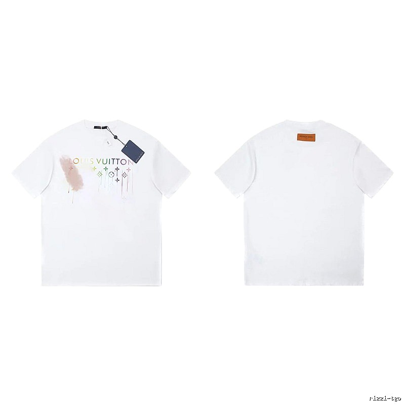 Louis Vuitton Iridescent Print Trendy White T-Shirt