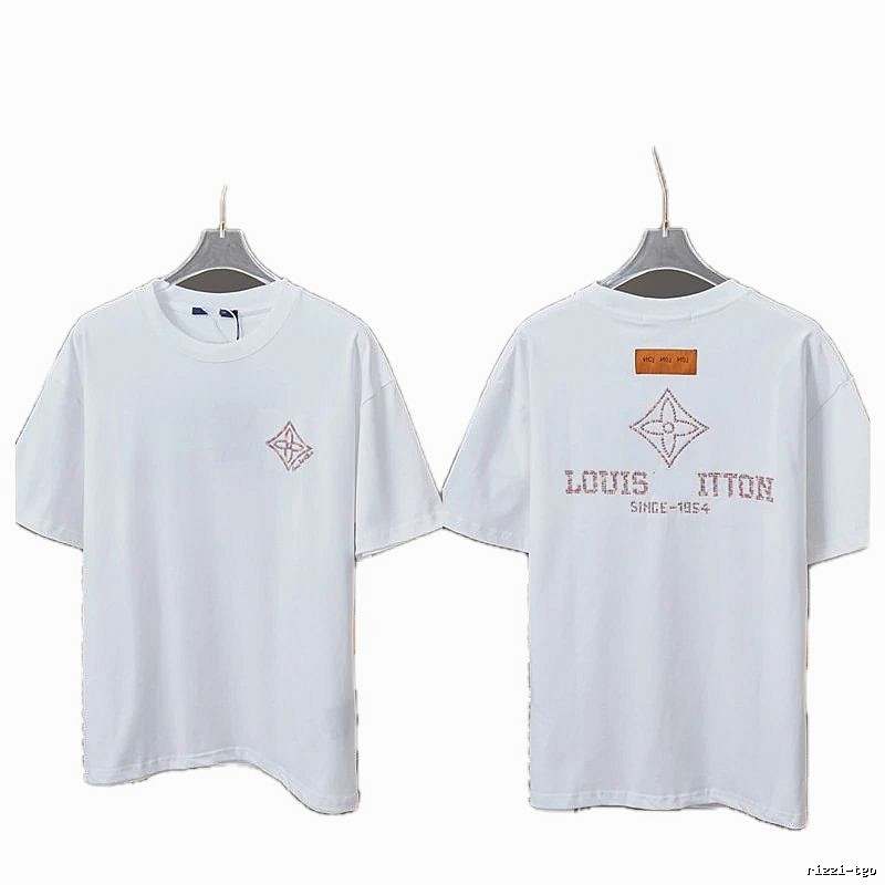 Louis Vuitton Monogram Embroidered Casual White T-Shirt